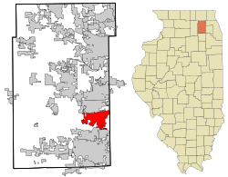 Kane County Illinois incorporated and unincorporated areas Batavia highlighted